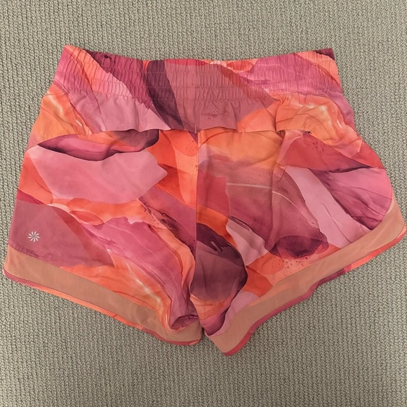 Athleta Printed Mesh Racer Run Short 4” - Picture 2 of 3